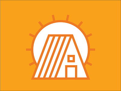 Colorado Sunrise Chalet logo branding cabin colorado icon identity illustration logo