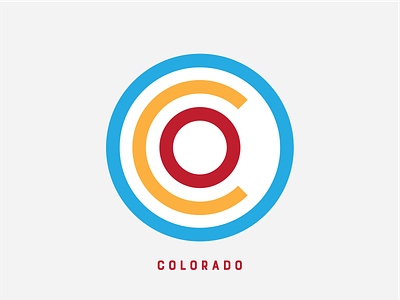 Simplified Colorado icon brand branding colorado icon identity logo