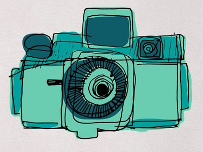 Holga Drawing camera drawing holga illustration retro toy camera vintage