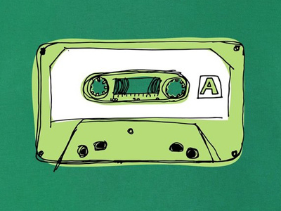 Green Cassette cassette draw drawing graphic design green illustration mixtape sketch sketchbook t shirt