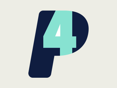 P4 4 branding icon identity logo p p4 wordmark