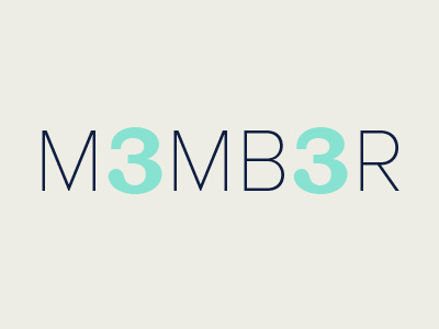 Member branding member type typography