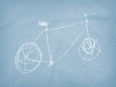 Crosshatch Bike T-shirt bicycle bike doodle illustration t shirt tee