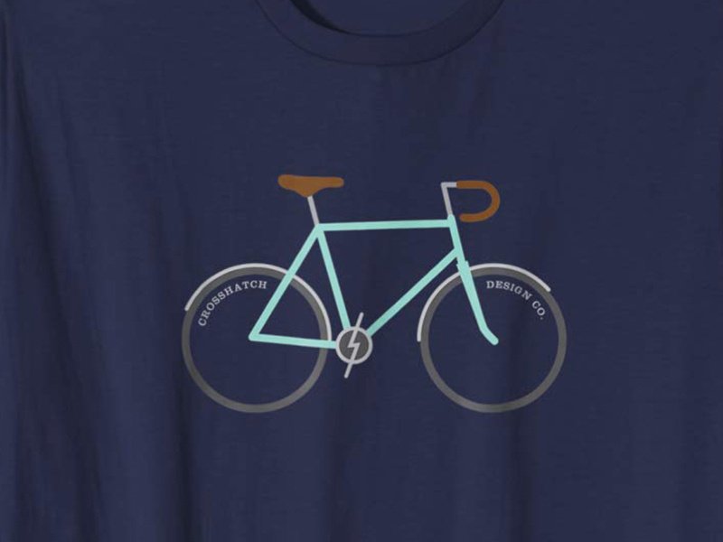 Bike Tee logo identity drawing design illustration branding bike touring bike oldschool tshirt