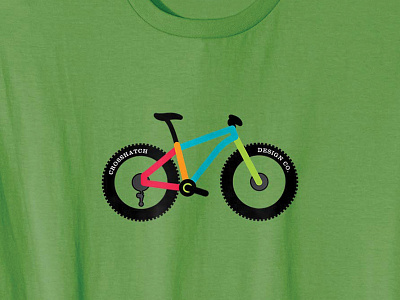 Mountain Bike Tee bike branding drawing identity illustration logo mountain bike