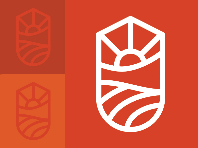 Trace tourism organic outdoors crest badge brand illustration icon branding identity logo