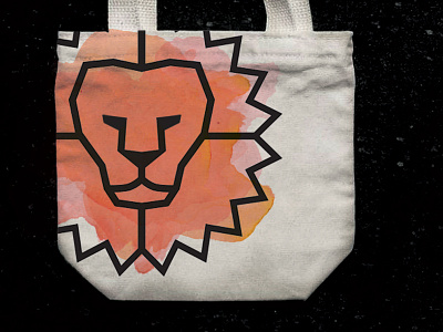 Lion Tote brand branding drawing icon identity illustration lion lion logo logo tote totebag