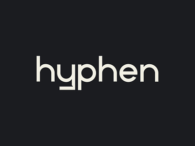 Hyphen Logomark brand firm florida identity logo orlando type vc venture capital wip wordmark