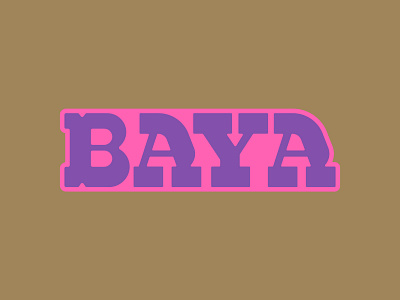 Baya Wordmark [WIP] brand brand identity branding branding design design wip wordmark