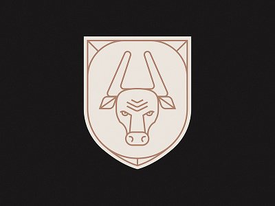 Bull bull icon monoline