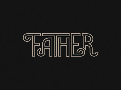 Father father logotype mid century type wordmark