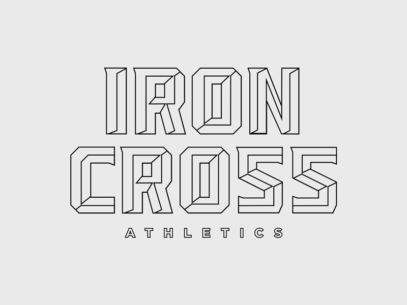 Iron Cross Type Outlined by Rob Rodriguez on Dribbble