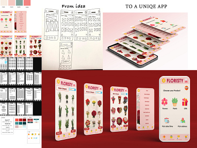 Floristy APP app design figma ux design