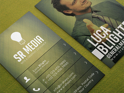 Personal Business Card business card creative green idea ideas identity logo personal photo print srahayu