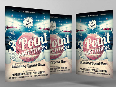 3 Point Competition Flyer Template