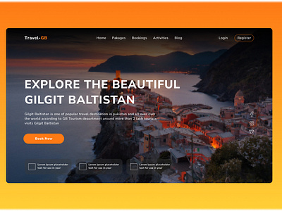 Travel Website Landing Page Design | UX/UI Design