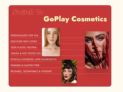 Cosmetics website block app app design branding cosmetics design graphic design product product design red typo typography ui unique unique design ux webdesign website