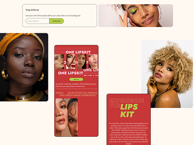 Cosmetics website form & mobile adaptive