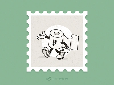 RandomStamps #5 adobe illustrator cartoon cartoon character cartoon illustration character character design cuphead pandemic postage postal randomstamp stamp stamp design toilet paper vector illustration whistle