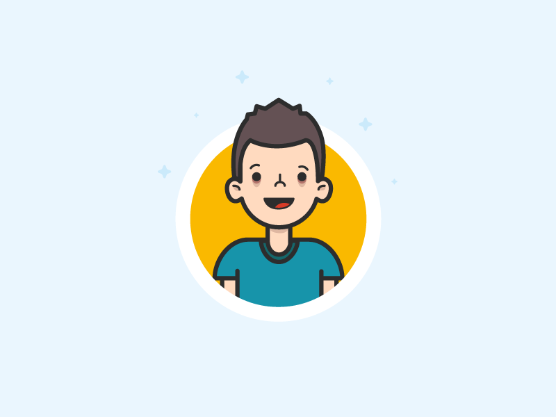 Character Illustration flat face avatar character vector illustration