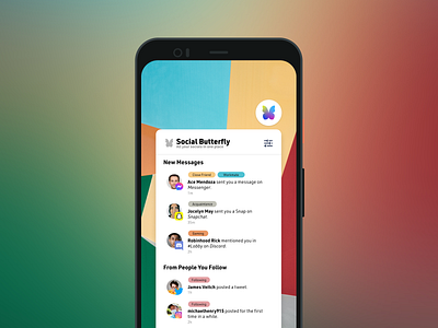 Social Butterfly - App Design