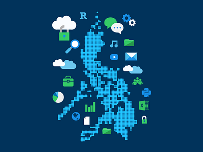 Data and the Philippines design illustration philippines vector
