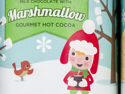 Stephen's Hot Cocoa Holiday Packaging festive holiday illustration package design