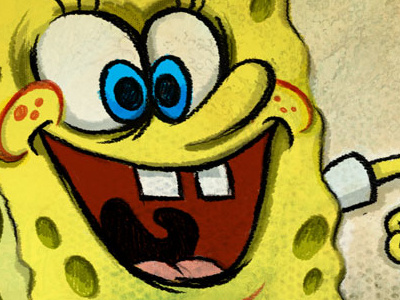 Spongebob Sketchery advertising cartoon commercial design illustration