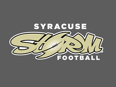 Syracuse Storm Football Final logo sports typography