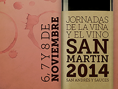 Jornadas de la Viña y el Vino bottle poster wine