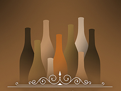 Jornadas de la Viña y el Vino bottles reflection wine