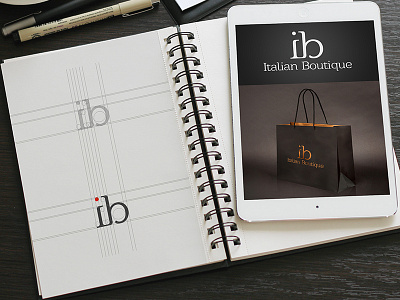 Italian Boutique artist boutique branding branding ganesh hulle graphic designer logo designer logo designing typography