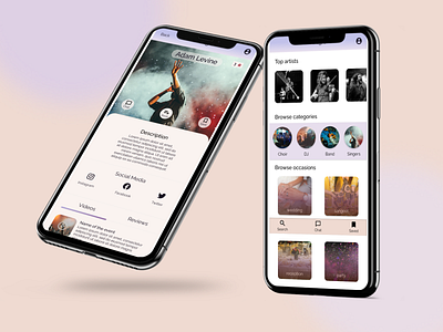 Allegro- Musician Booking App | Mobile Design android app design app app design booking design latest minimal mobile musician trendy ui user experience user interface ux