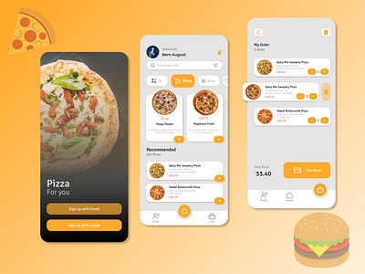 Food app redesign color design graphic design mobile ui ux