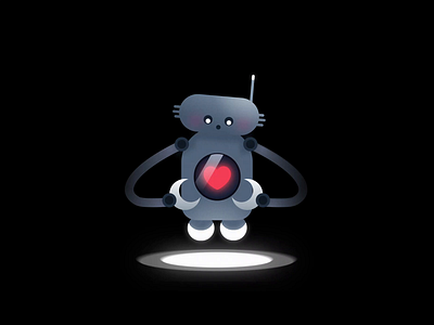 The Power of Love -🤖 Robot Animation❤️ 2019 after effect animation art dark gif identity illustration illustrator loop robot sketch vector