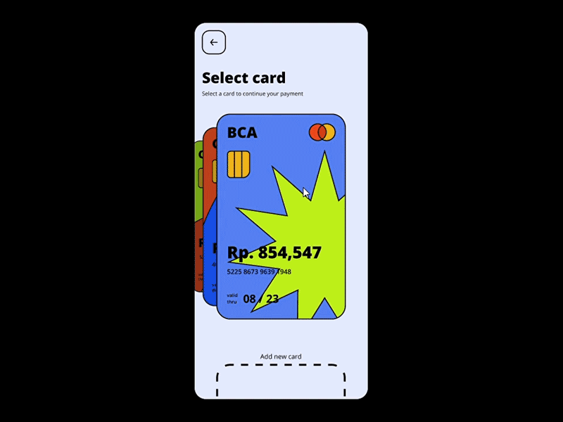 Day 2 - Credit card checkout animation app border creditcard dailyui design figma flat flatdesign illustration typography ui ux vector