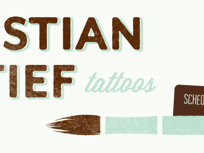 Logo for Tattoo Artist distress illustration retro tattoo texture typography vintage