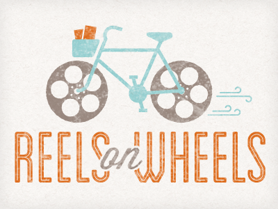 Reels on Wheels Logo bicycle bike charity illustration logo nonprofit