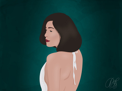 Girl in a top adobe illustrator flat illustration illustration sad thinking vector woman