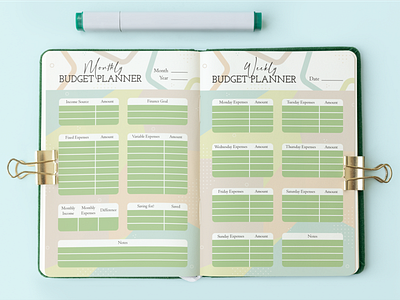 Budget Planner adobe illustrator budget finance illustration notebook planner vector