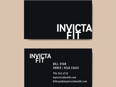 Invicta Fit Business Card brand identity branding business card graphic design