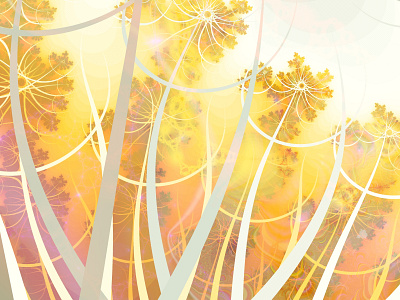 Fractal 017 B | Summer | 09.2021 abstract bright composition design digital forest fractal garden gradient illustration landscape nature sky