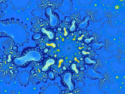 Fractal 031 A | Virus | 09.2021 abstract blue bright composition digital energy fractal gradient illustration nature portrait sky tentacle