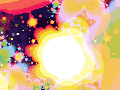 Fractal 056 D | Crazy Sun abstract digital fractal psychedelic
