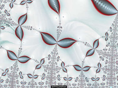 Fractal 064 B | Flying abstract digital fractal petal