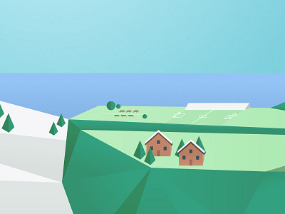 Build illustration papercraft portfolio web design