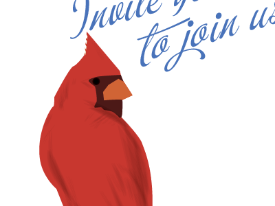 invitation birdy buffet script illustrator