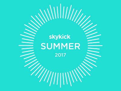 Summer party logo geometric logo party radiating skykick summer