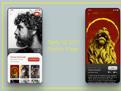 Daily UI #006 Profile Page