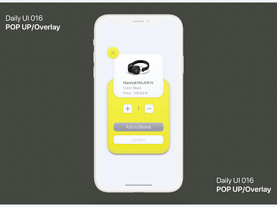 Daily UI #016 POP-UP/Overlay Item to Basket 3d app branding dailyui design figma graphic design illustration interaction interfacedesign logo popup sketch ui ui design uidesign uiux userinterface uxdesign vector